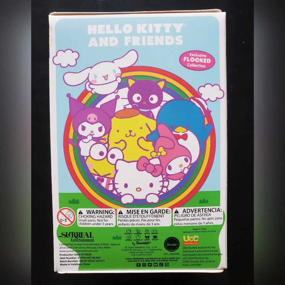 Hello Kitty & Friends Exclusive Flocked Collection Blind Box Keychain Hanger NIB